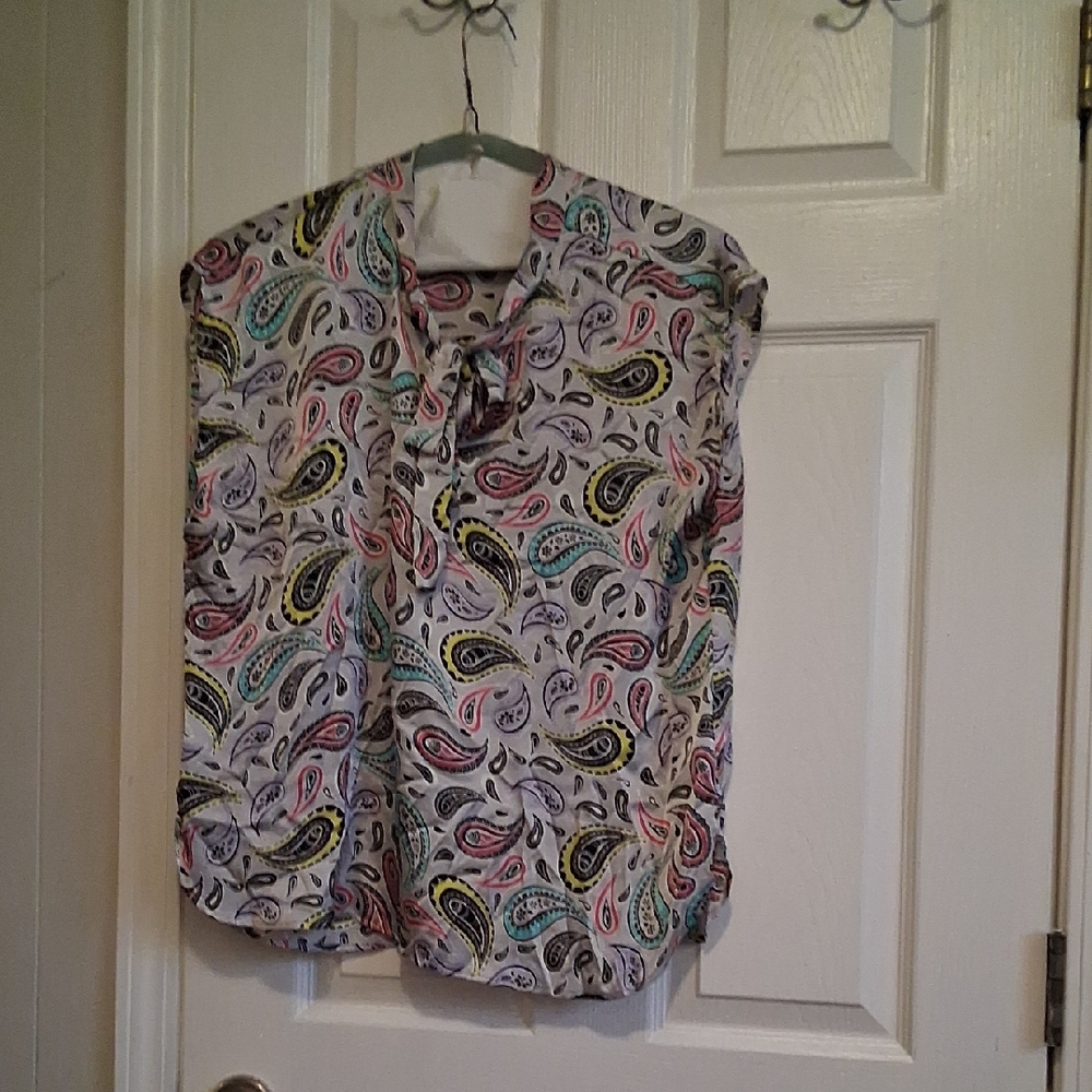 Nine West Multicolor Paisley Blouse